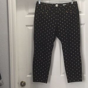 Gap patterned black & gold pants